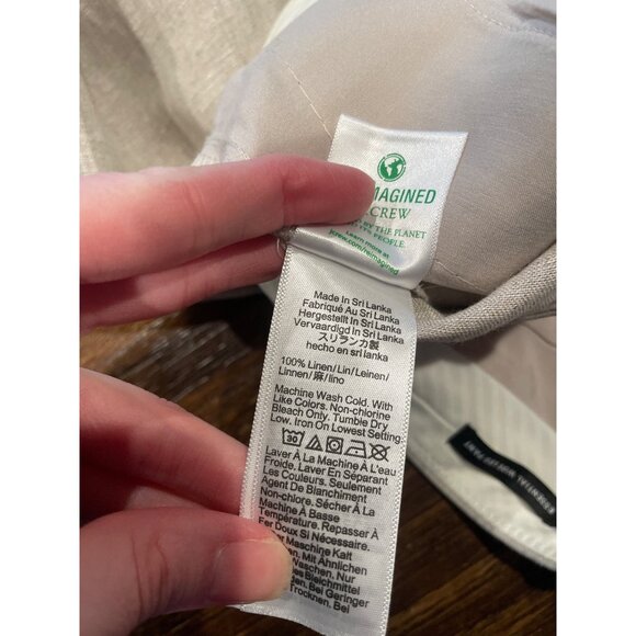 NWT J.Crew Sz 4 Wide-Leg Essential Pant Linen Lightweight High Rise Flax Beige - Picture 14 of 15